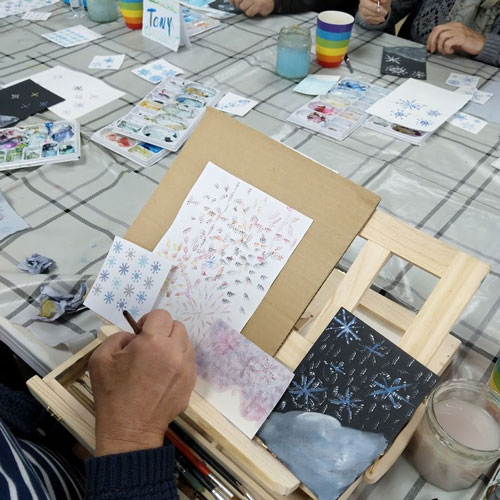 Watercolor artist Brenda Coyle - Painted stars